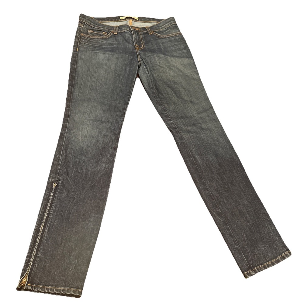 J Brand Women's Skinny Jeans 28 Dark Vintage‎ Wash Ankle Zip Made in USA